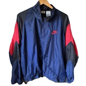 Vintage 90s Nike Windbreaker Jacket Swoosh Big Logo 
Men's XL